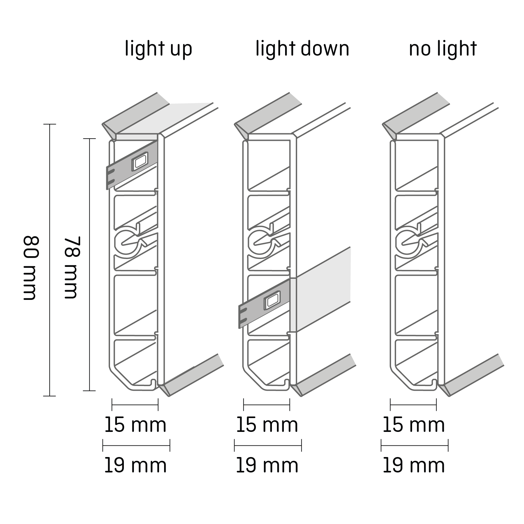 Deckprofil Cubica LS80 Light Down
